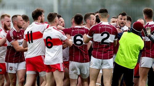 Tempers flare after the full-time whistle