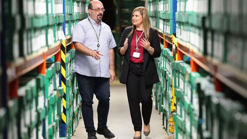 Jonathan Purvis, IT manager at Kefron and Lisa Collins, business relationship manager at Datapac