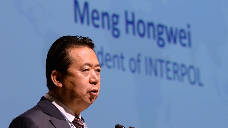 Meng Hongwei is being investigated for bribery