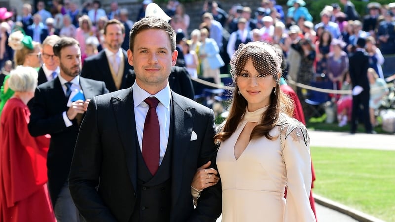 Proud new parents - Patrick J. Adams and Troian Bellisario