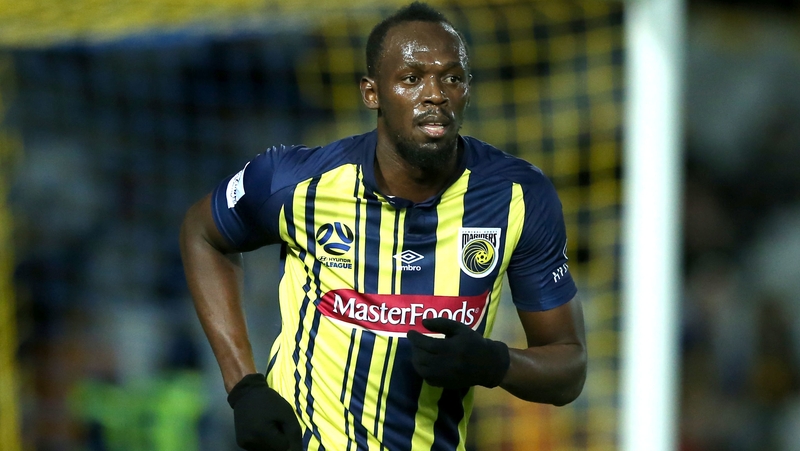 Usain Bolt scored twice in a friendly for Central Coast Mariners