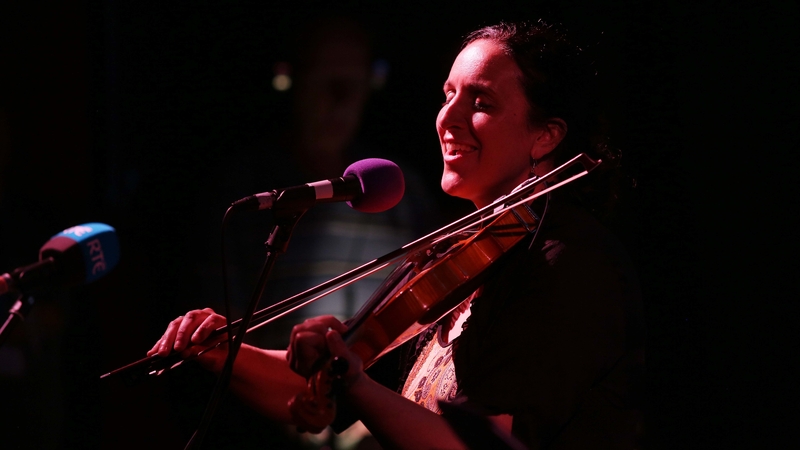 Karen McLaughlin of The Henry Girls at Sunday Miscellany's Derry show