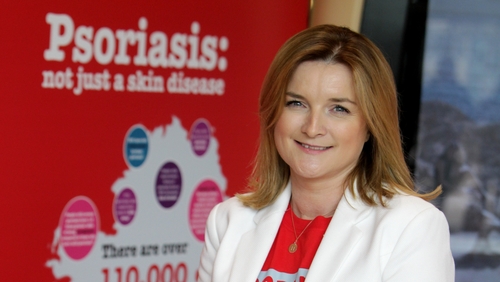 Helen Hanrahan at the Psoriasis Shout Out in 2017