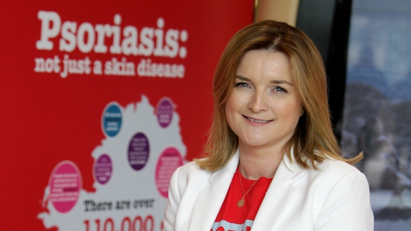 Helen Hanrahan at the Psoriasis Shout Out in 2017