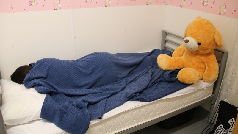 An Iranian girl in the Australian detention centre on Nauru