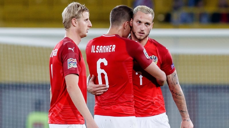 Marko Arnautovic (R) scored the decisive goal