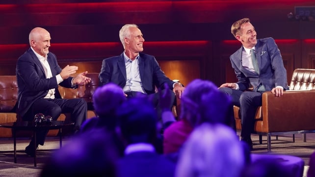Barry McGuigan and Mick McCarthy speaking with Ryan Tubridy