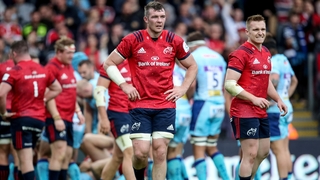 Peter O'Mahony reacts to Luke Cowan-Dickie's try
