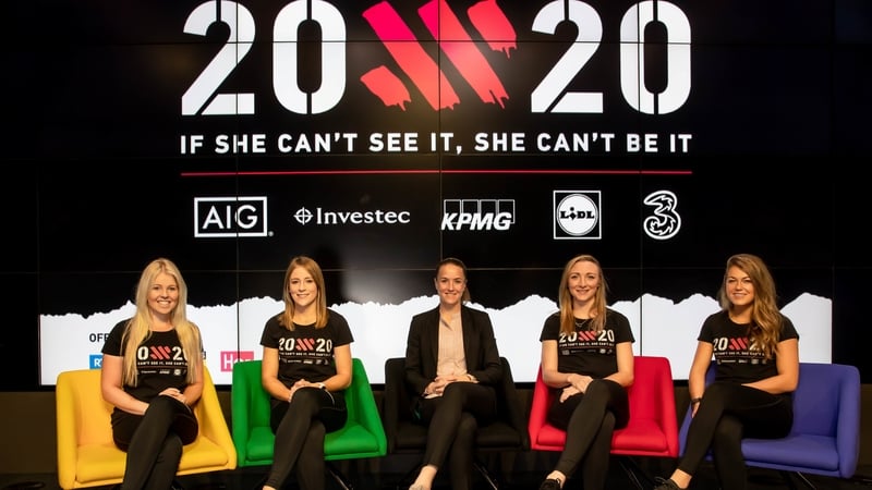 Casey Stoney at the launch of 20x20 with some of the campaign's ambassadors