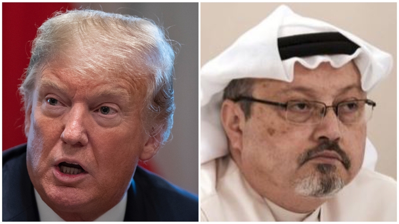 Donald Trump earlier said he found the explanation for Jamal Khashoggi's death 'credible'