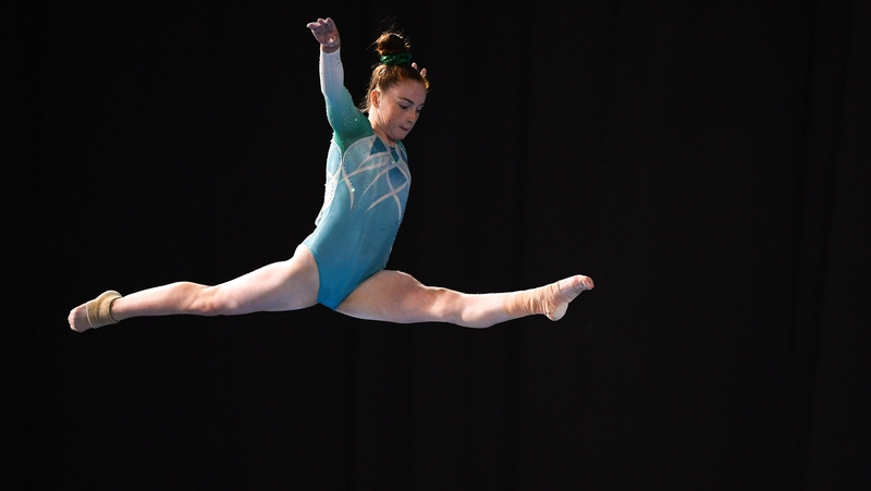 Emma Slevin in action on the beam