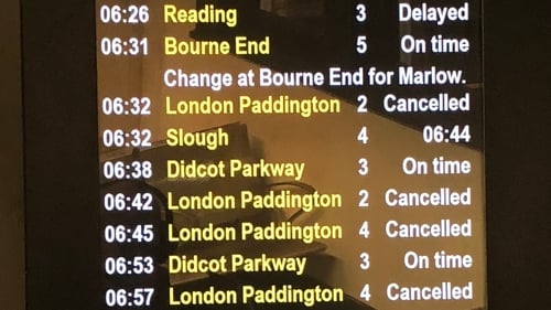 Trains into London Paddington were cancelled