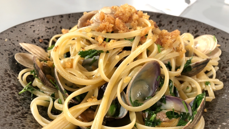 Niall Sabongi's Linguine Alle Vongole with Garlic Pangritata