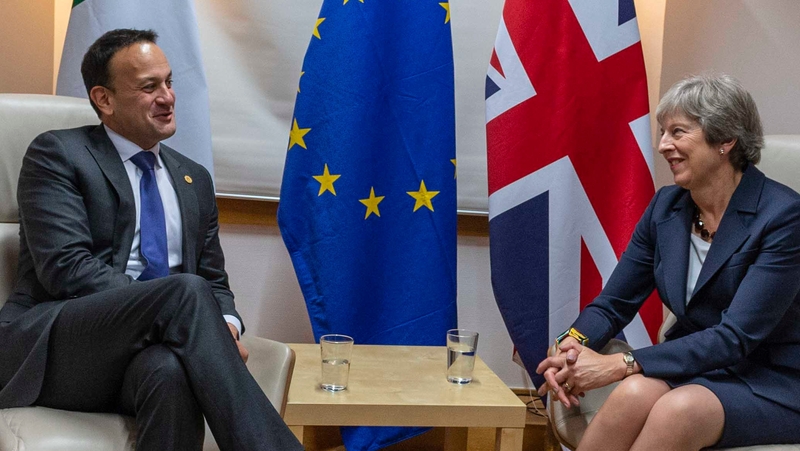 Leo Varadkar met Theresa May ahead of this evening's dinner of EU27 leaders