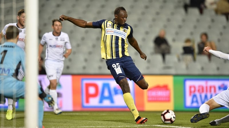 Bolt in action for the Central Coast Mariners