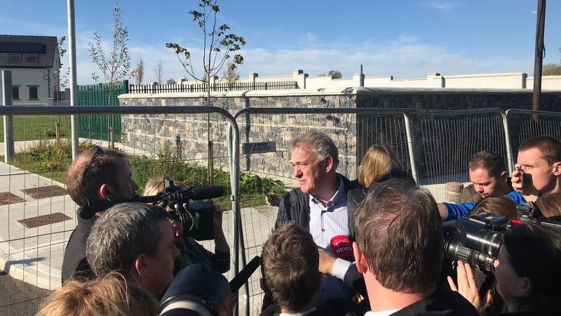 Peter Casey arrives at the site in Thurles