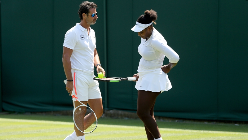 Patrick Mouratoglou and Serena Williams at Wimbledon this year