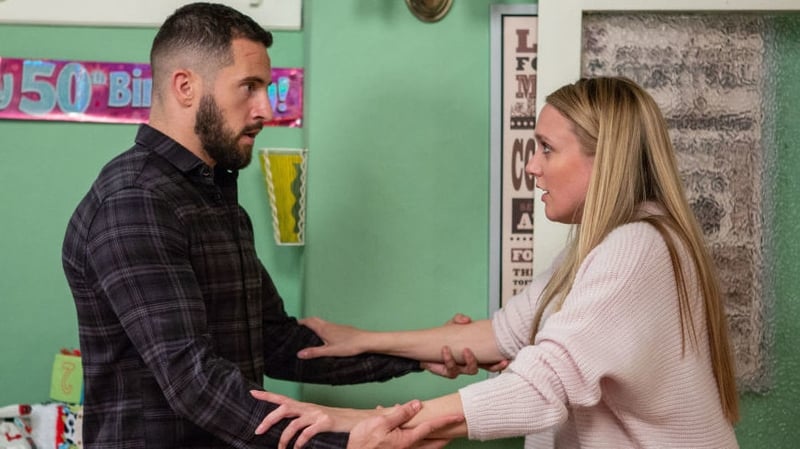 Rebecca is shocked when Ross suggests that they leave the village together