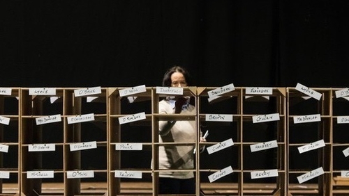 Counting the votes at the RDS in Dublin after the 2016 general election. Photo: Leon Neal/AFP Getty Images