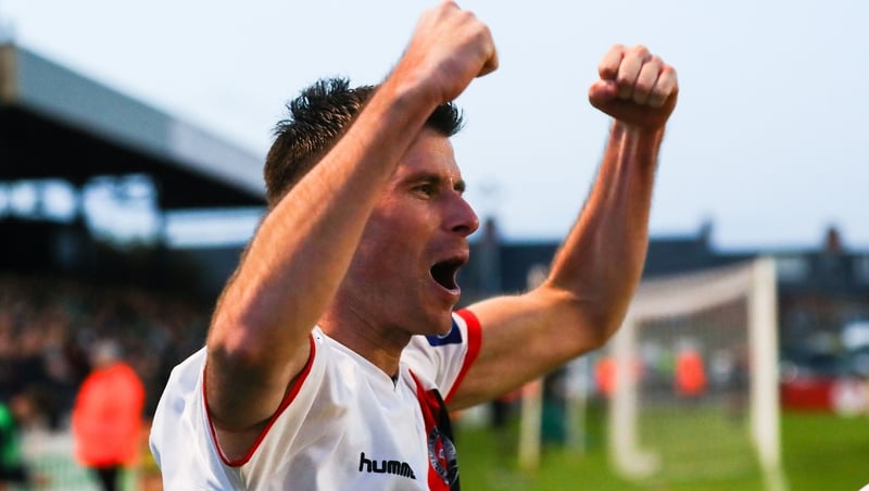 Dinny Corcoran scored a first-half hat-trick at the Carlisle Grounds.