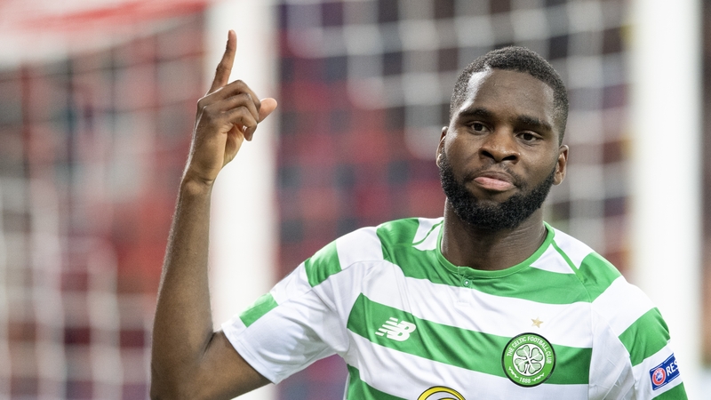 Celtic's French striker Odsonne Edouard struck twice