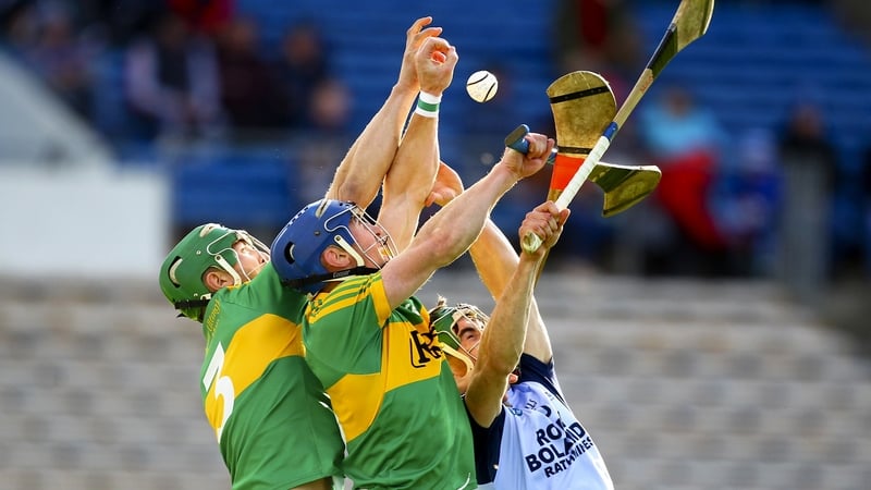Clonoulty-Rossmore's John O'Keeffe, Ciaran Quirke and Nenagh Éire Óg's Philip Hickey battle for the sliotar
