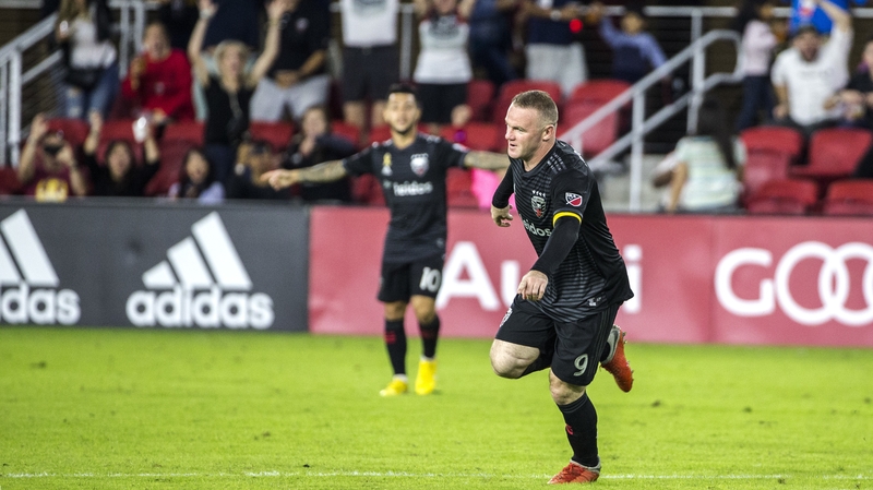 Wayne Rooney after scoring his first goal