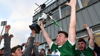 Gaoith Dobhair's Niall Friel celebrates winning the County title