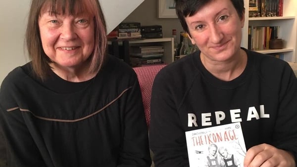 Iron Age author Arja Kajermo, with Tramp Press publisher Sarah Davis Goff