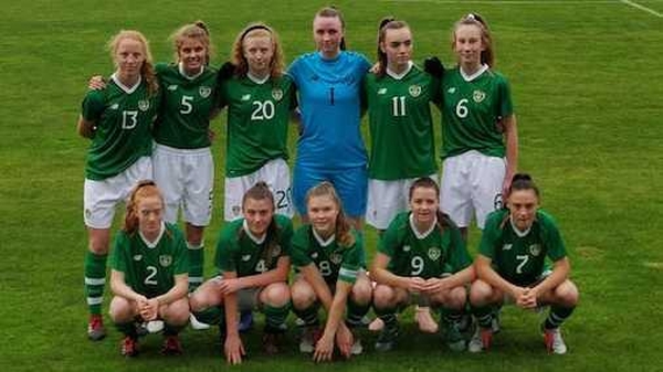 The Ireland Under-17s before kick-off