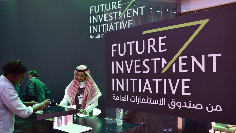 The three-day investment conference is being held amid tight security at Riyadh's Ritz-Carlton hotel