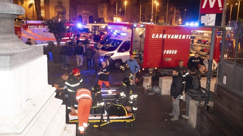At least 20 were injured in the incident, which occurred as fans made their way into tonight's Champions League game