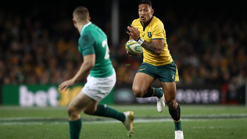 Israel Folau in action against Ireland