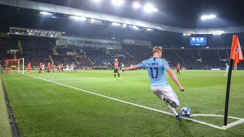 De Bruyne takes a corner in Ukraine