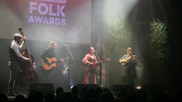 On stage at the RTÉ Radio 1 Folk Awards