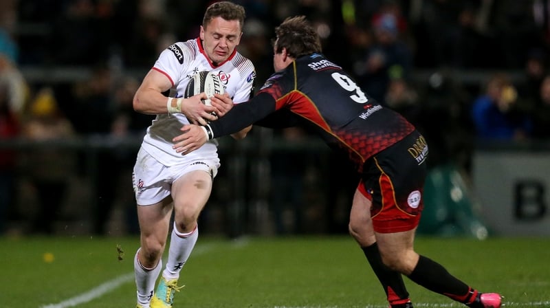 Michael Lowry looks to get past Rhodri Williams