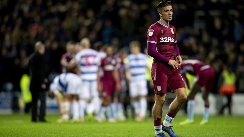 Jack Grealish leaves the field after Aston Villa's loss to QPR
