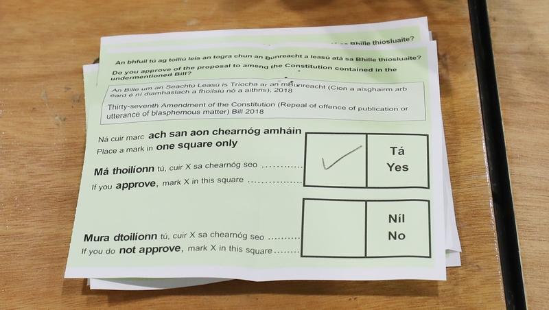 The word blasphemy will now be removed from the Constitution