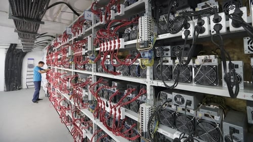Mining, the process of producing bitcoins by solving mathematical equations, uses high-powered computers and a lot of electricity