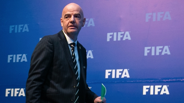 Gianni Infantino helped to announce plans for an explanded World Cup and Club World Cup