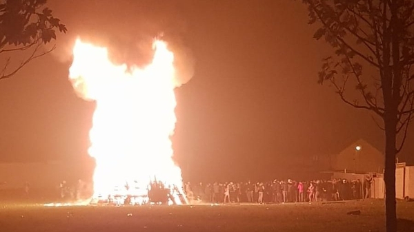 Kilbarrack firefighters attended this large bonfire last night. (Pic: Dublin Fire Brigade)