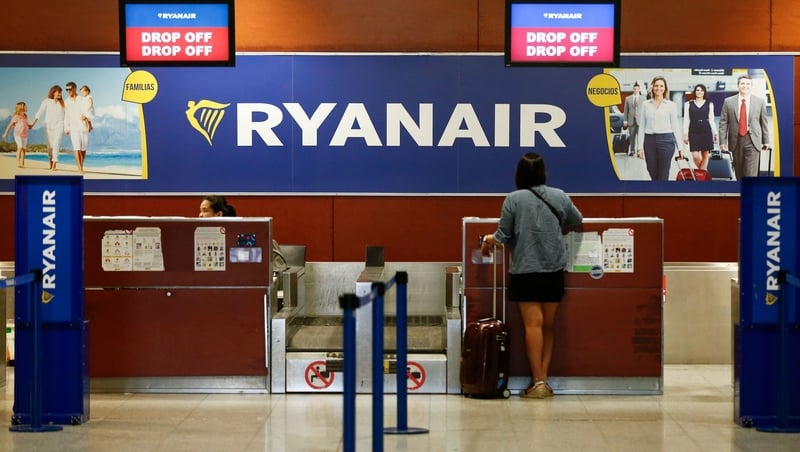 Ryanair passenger numbers up 5% in October