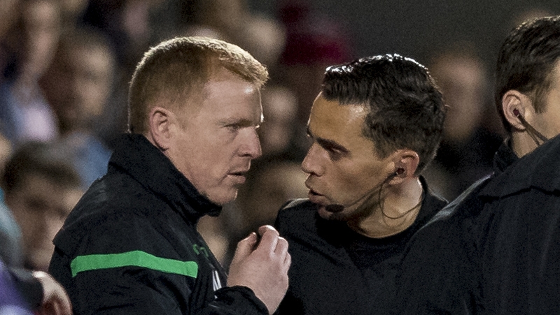 Neil Lennon was hit in the face by a pound coin