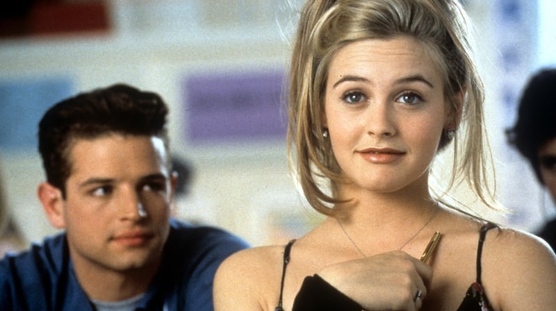 Justin Walker and Alicia Silverstone in a scene from the film 'Clueless', 1995. (Photo by Paramount Pictures Getty Images)