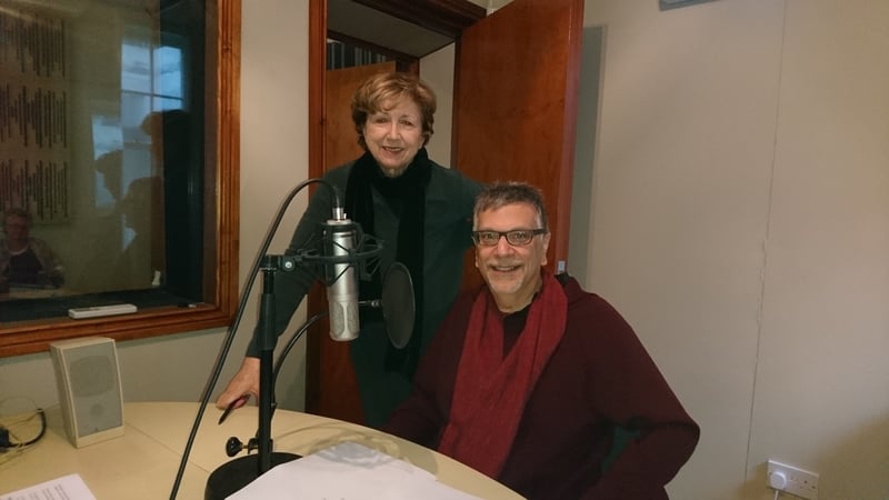 Poetry Programme host Olivia O'Leary with Don Share