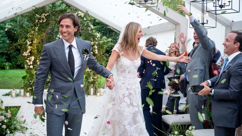 The Faltrows walk down the aisle. Image: Instagram/GwynethPaltrow