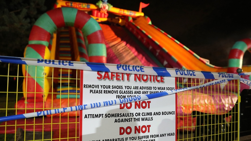 A 'major incident' was declared after a number of children fell from the giant inflatable slide