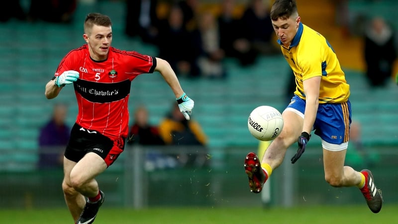 Adare's Oran Collins and Conor Gleeson (R) of the Nire