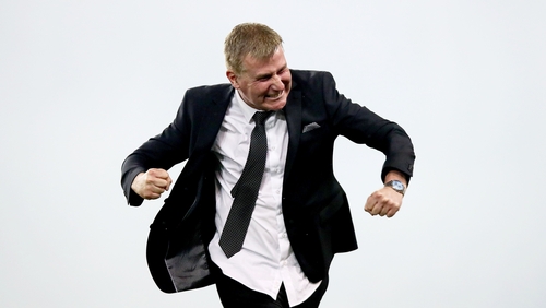 Stephen Kenny celebrating at full-time