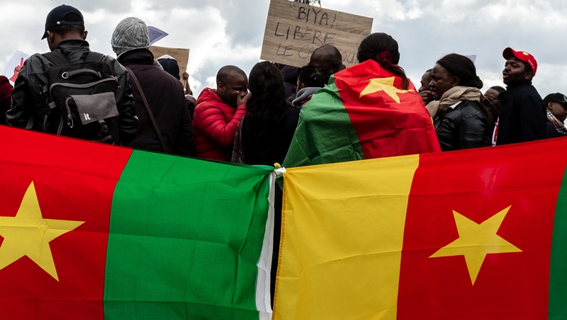 Protesters demonstrate in Paris last week to denounce presidential election